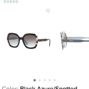 Prada Women's Black and Azure Sunglasses
